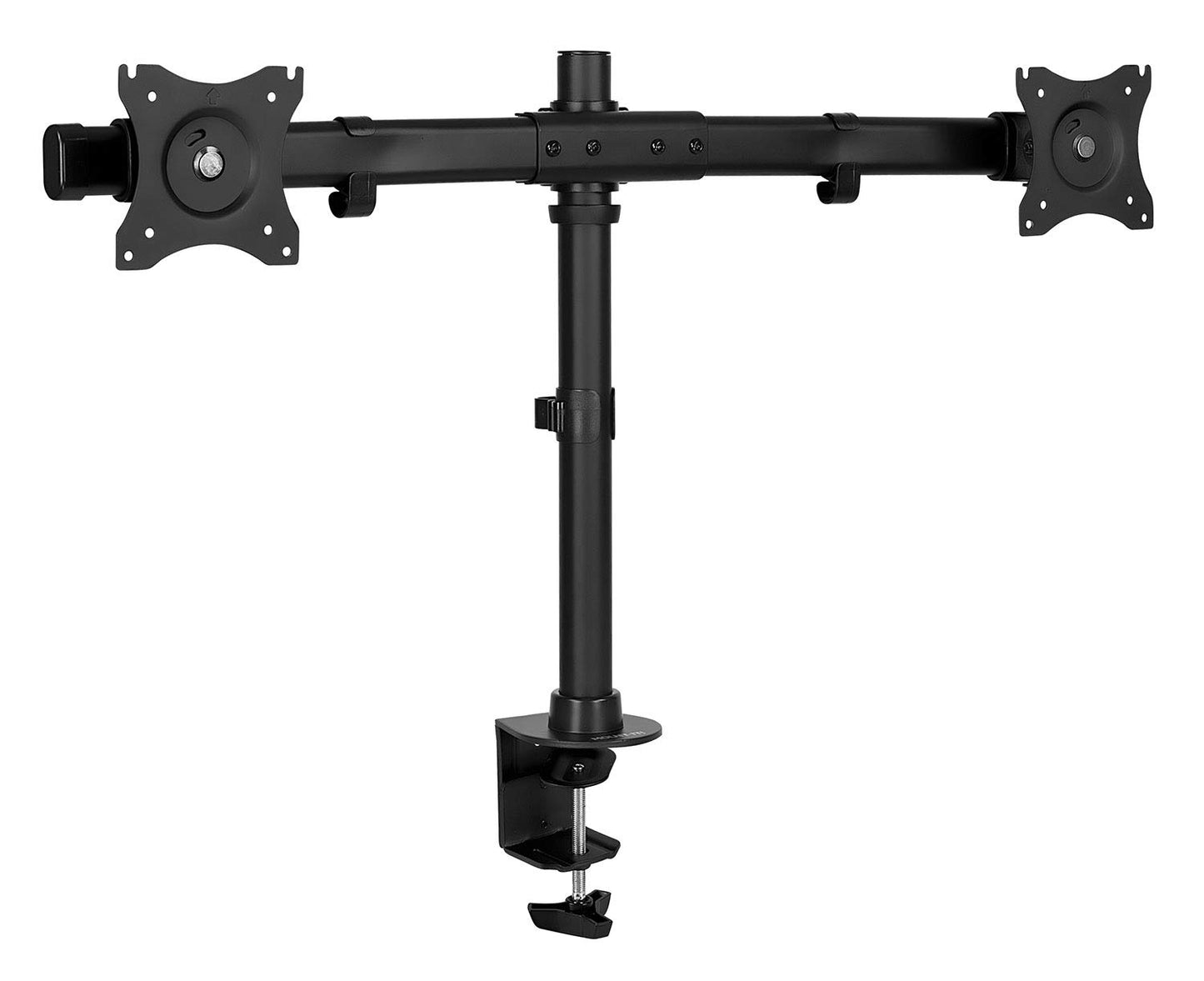 Mount-It! Dual Monitor Mount | Double Monitor Desk Stand Arm | Fits 2 Computer Screens 17 19 20 21 22 24 27 Inch | Two VESA 75 100 Compatible Displays | C-Clamp and Grommet Bases Included