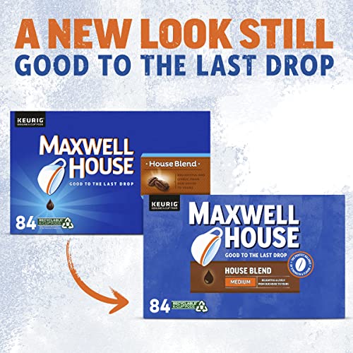 Maxwell House House Blend Medium Roast K-Cup Coffee Pods (84 ct Box)