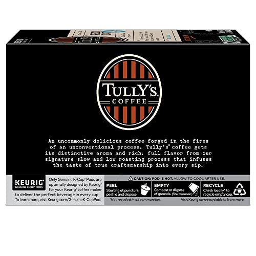 Tully's Coffee French Roast Keurig Single-Serve K-Cup Pods, Dark Roast Coffee, 72 Count (6 Packs of 12)