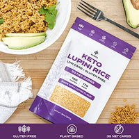 Aviate Keto Rice Orzo - Low Carb (3g Net) Lupini Rice/Pasta, High Protein (18g), Gluten-Free, Made with Lupin Flour, Plant Based Vegan, Keto-friendly - Slim Orzo Pasta Rice (8oz) (Pack of 3)