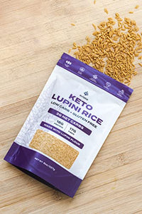 Aviate Keto Rice Orzo - Low Carb (3g Net) Lupini Rice/Pasta, High Protein (18g), Gluten-Free, Made with Lupin Flour, Plant Based Vegan, Keto-friendly - Slim Orzo Pasta Rice (8oz) (Pack of 3)