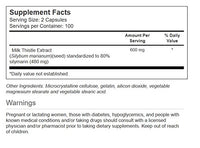 Vitacost Milk Thistle Extract - Standardized - 600 mg per Serving - 200 Capsules