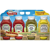 Heinz Ketchup, Mustard, and Sweet Relish Picnic Pack, 4 Pack