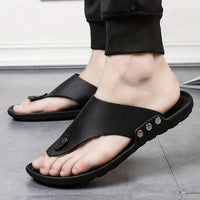 Men's Summer Rome Flip Flop Beach Sandals Comfortable T-Strap Open Toe Slipper Men Slippers