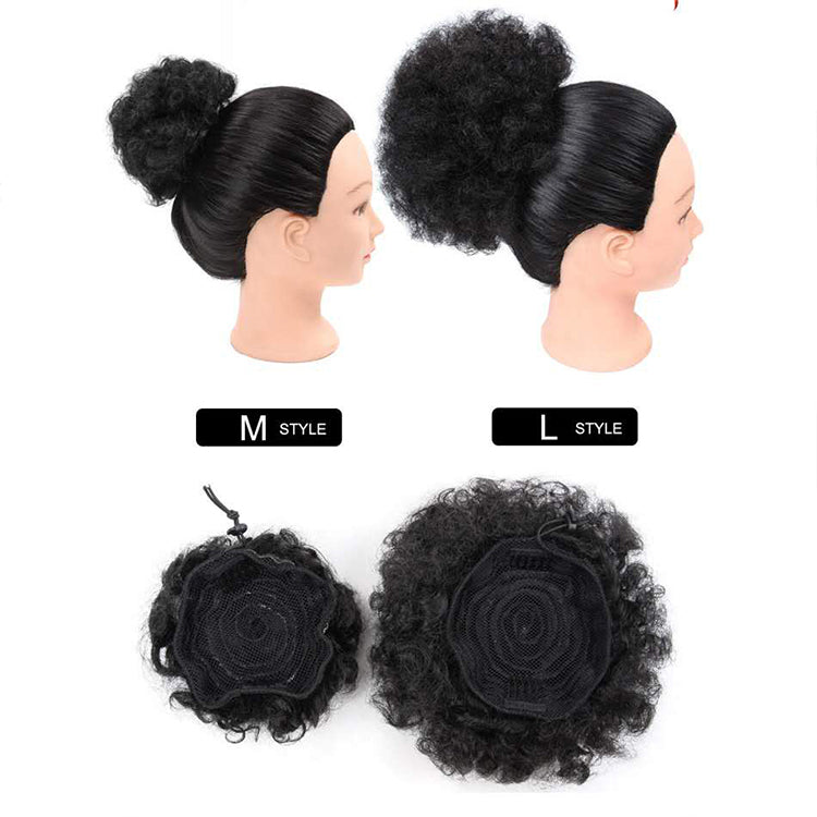 Flower bud meatball head wig wig