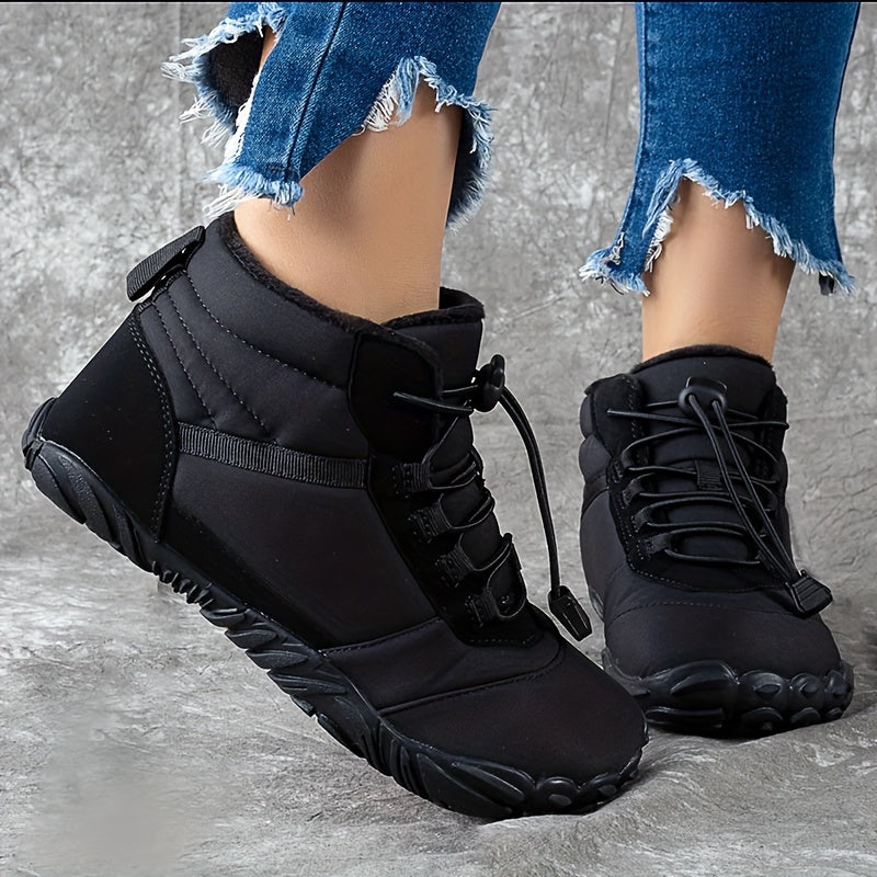 Waterproof Snow Trekker Boots - Insulated, Non-Slip, Warm, Ankle High, Lace Up Hiking Shoes for Women - Perfect for Winter Outdoor Activities, Hiking, and Snowy Weather Conditions