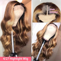 250% Density Ultra-Lush Honey Blonde Body Wave Wig - 13x6x1 T-Part Remy Human Hair with Pre-Plucked Natural Hairline & Baby Hair