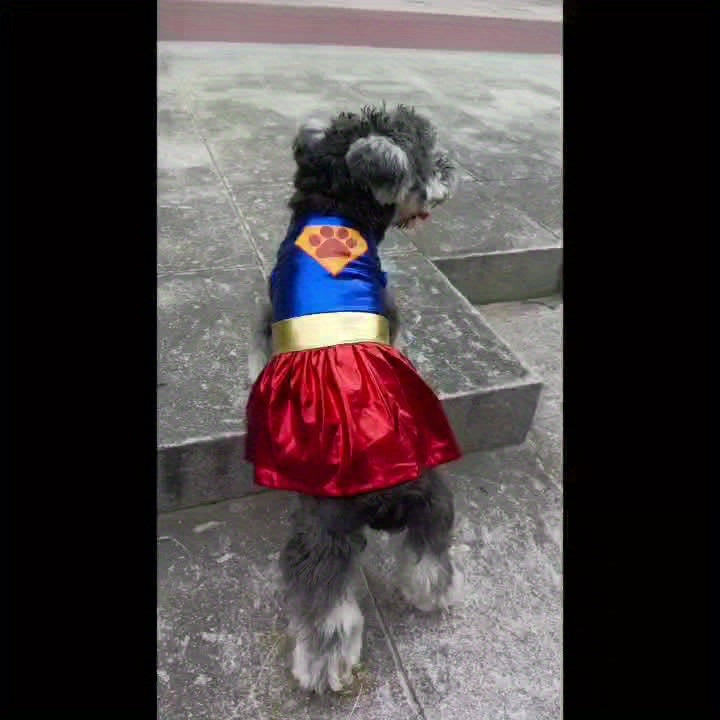 Sparkle In Style: Superhero Cosplay Pet Apparel -  For Toy Dogs, Small Dogs & Cats - Dress Up Costume - For Halloween, Parties & Photoshoots - Perfect Gift for Pet Lovers