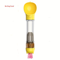 3 In 1 Portable Dog Water Bottle, Multifunctional Leak-Proof Pet Water Bottles With Food Container And Litter Shovel Design For Walking And Travel