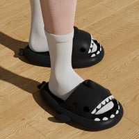 Comfy Shark Cartoon Slides - Unisex Slippers with Soft Wear-Resistant Soles for Casual Summer Outdoor Beach Wear - Breathable, Lightweight, and Easy to Clean