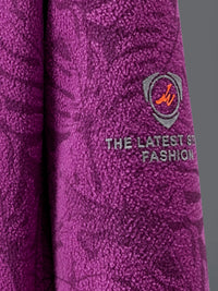 Ultra-Durable Windproof Plant Print Fleece Jacket - Perfect for Adventure Seekers with Stylish Nature-Inspired Design