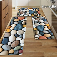 1pc Vibrant Pebble Pattern Rug - Anti-Slip Bathroom & Kitchen Mats, Decorative Water-Resistant Floor Coverings for Indoor/Outdoor Use, Perfect Non-Slip Bath Mat, Kitchen & Toilet Mats