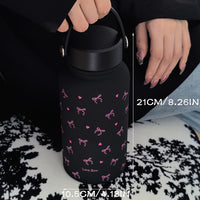 22oz 650ml Insulated Stainless Steel Water Bottle - Sports Water Bottles with Silicone Coating, Double-Wall Thermal Insulation, Leak-Proof Design, Carrying Handle, and Thermal Coffee Cup Function - Ideal for Outdoor Enthusias