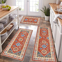 Boho Kitchen Mat Sets 3pcs with Runner Non Slip Kitchen Rugs and Mats Washable Kitchen Mats for Floor Thick Kitchen Floor Mat Mat Runner Rugs for Hallway Laundry Holiday Decor