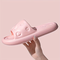 Men's Trendy Letter Print Open Toe Breathable Slippers, Comfy Non Slip Casual Soft Sole EVA Slides, Men's Footwear