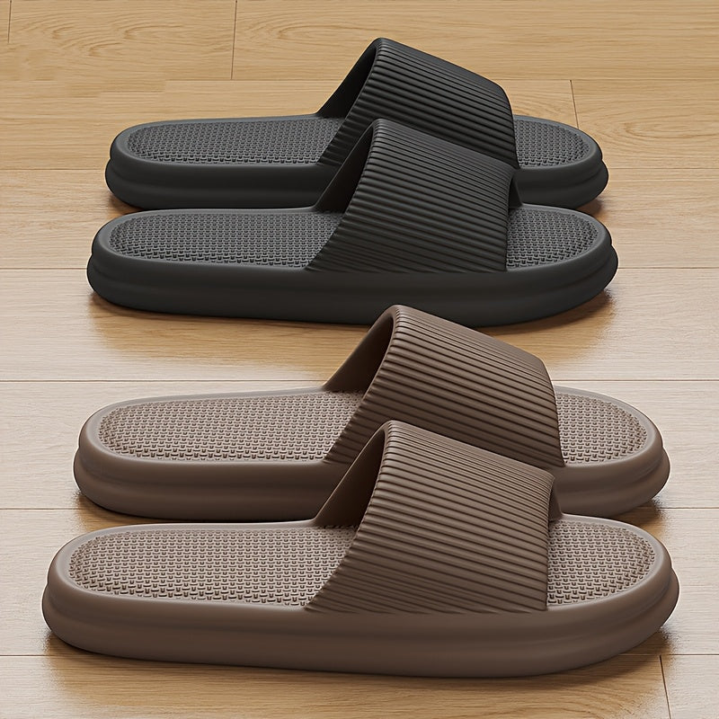 Comfortable EVA Soft Soled Slippers, Non-slip Couple Indoor Home Shower Sandals for Men and Women, Easy to Clean Flip Flops