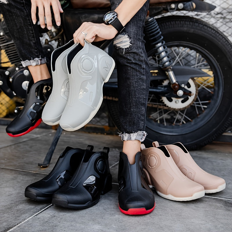 New Men's Trendy Rain Boots Wear-resistant Waterproof Non-slip Rain Shoes For Outdoor Working Fishing