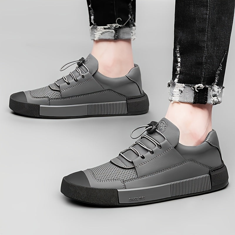 CLOHOO Brand Men'S Shoes with Rubber Soles, Stylish Sports Casual Shoes, Street-Style Skate Shoes, Popular New Breathable Soft-Soled Comfortable Men'S Shoes, Youth British Style Men'S Footwear.