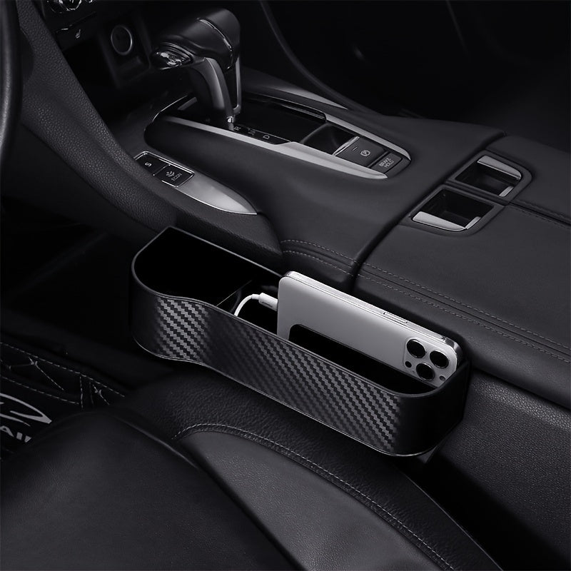 [Car Seat Organizer] Lightweight ABS Car Seat Gap Organizer with Cup Holder | Console Side Pockets Storage Box for Enhanced Organization, Car Storage