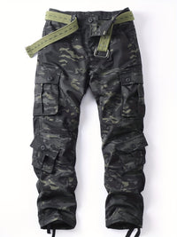 Mens Trendy Camouflage Cargo Pants - Durable & Comfortable with Spacious Flap Pockets - Perfect for Outdoor, Work & Streetwear - Hiphop Inspired Loose Fit Style