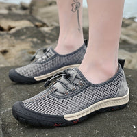[Breathable Men's Sandals] Comfy Breathable Men's Sandals - Solid Color Slip On Adjustable Buckle Shoes - Non Slip Rubber Sole Durable Beach Water Shoes for Summer