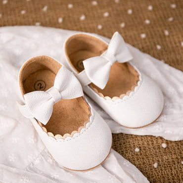Infant Baby Girls Mary Jane Flats, Soft Sole Princess Dress Shoes Crib Shoes First Walker Shoes