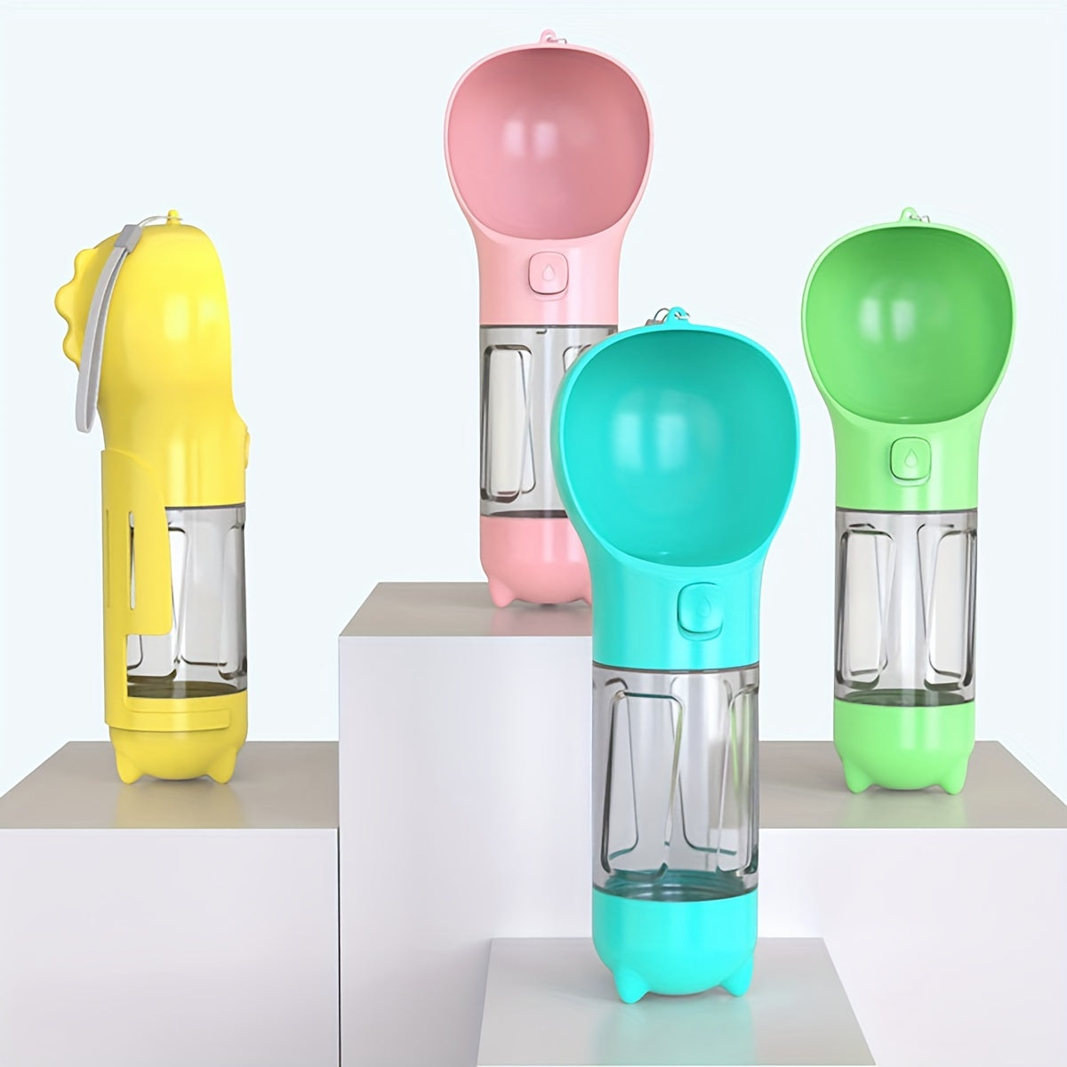 3 In 1 Portable Dog Water Bottle, Multifunctional Leak-Proof Pet Water Bottles With Food Container And Litter Shovel Design For Walking And Travel