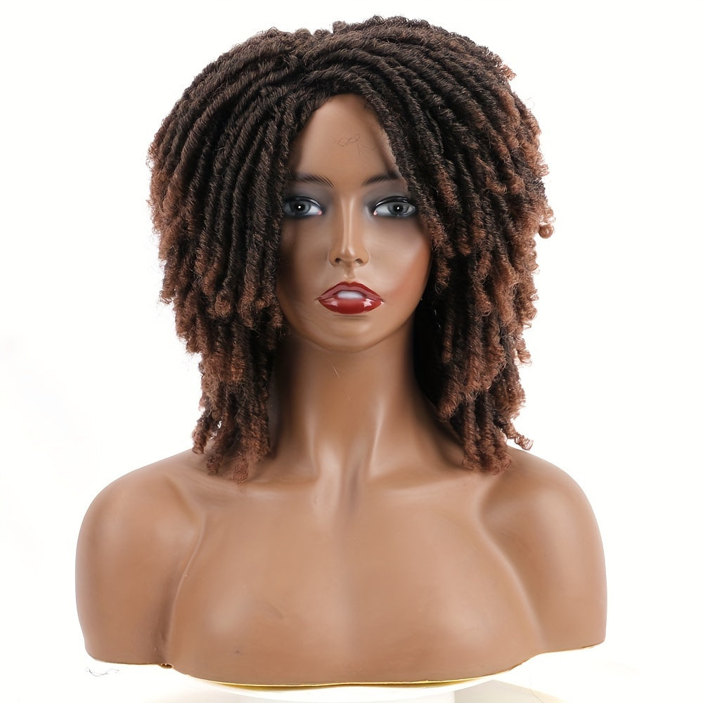 Dreadlock Wig Short Braided Wigs For Women And Man Afro Bob Black Crochet Twist Hair Dreadlocks Wigs Synthetic Wig Layered Breathable Faux Locs Braids Afro Wigs For Women