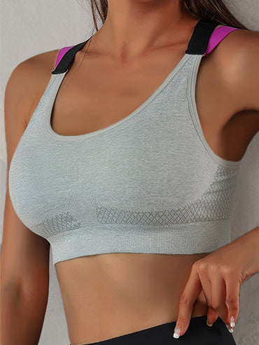 Summer Outer Wear Beautiful Back No Steel Ring Vest Type Sleep Sports Underwear Female Yoga Running Fitness Sports Bra Thin