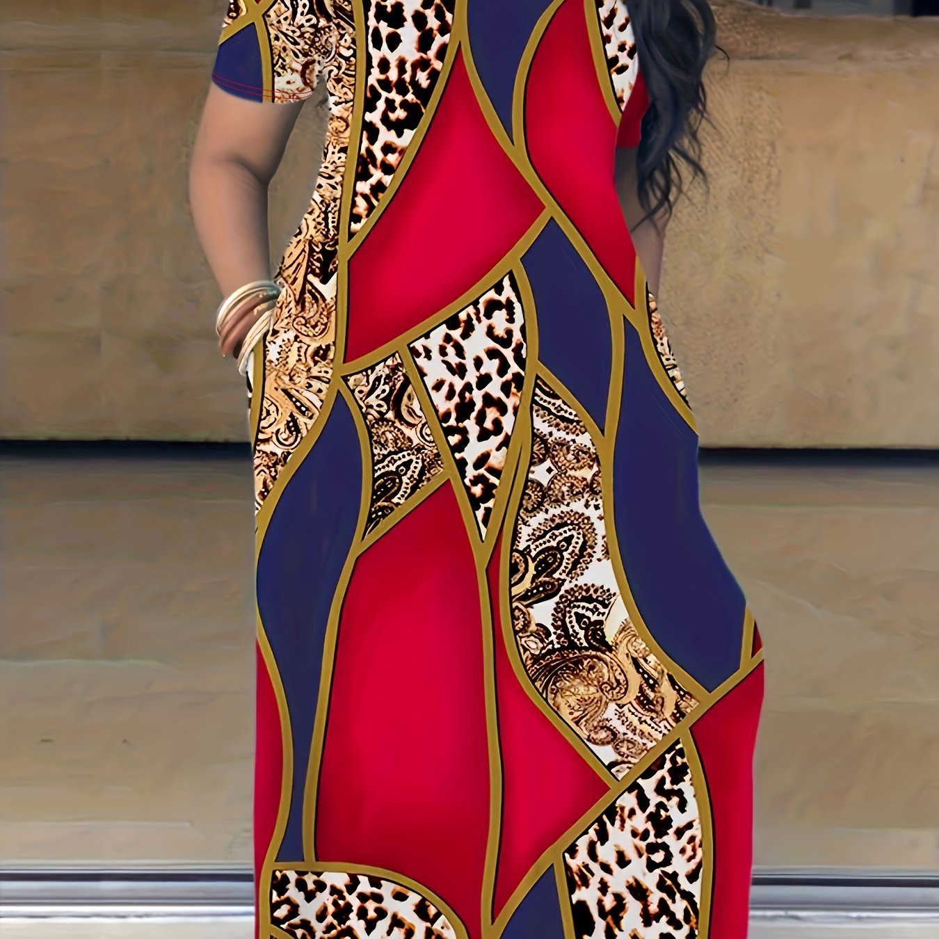 red tie dye maxi dress Tie Dye Maxi Dress] Elegant Plus Size Maxi Dress
