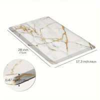Kitchen Mat, 1/2 Inch Thick Anti Fatigue Kitchen Rugs and Mats Cushioned Kitchen Floor Mat Non-Skid Kitchen Mats for Standing Desk Office Sink 17.3"x39", White