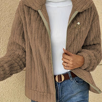 Women's Luxurious Fuzzy Coat - Toasty Elegance, Chic Open Front Design, Long Sleeve Comfort, Versatile for Casual & Formal Occasions - Cozy Fashion Outerwear