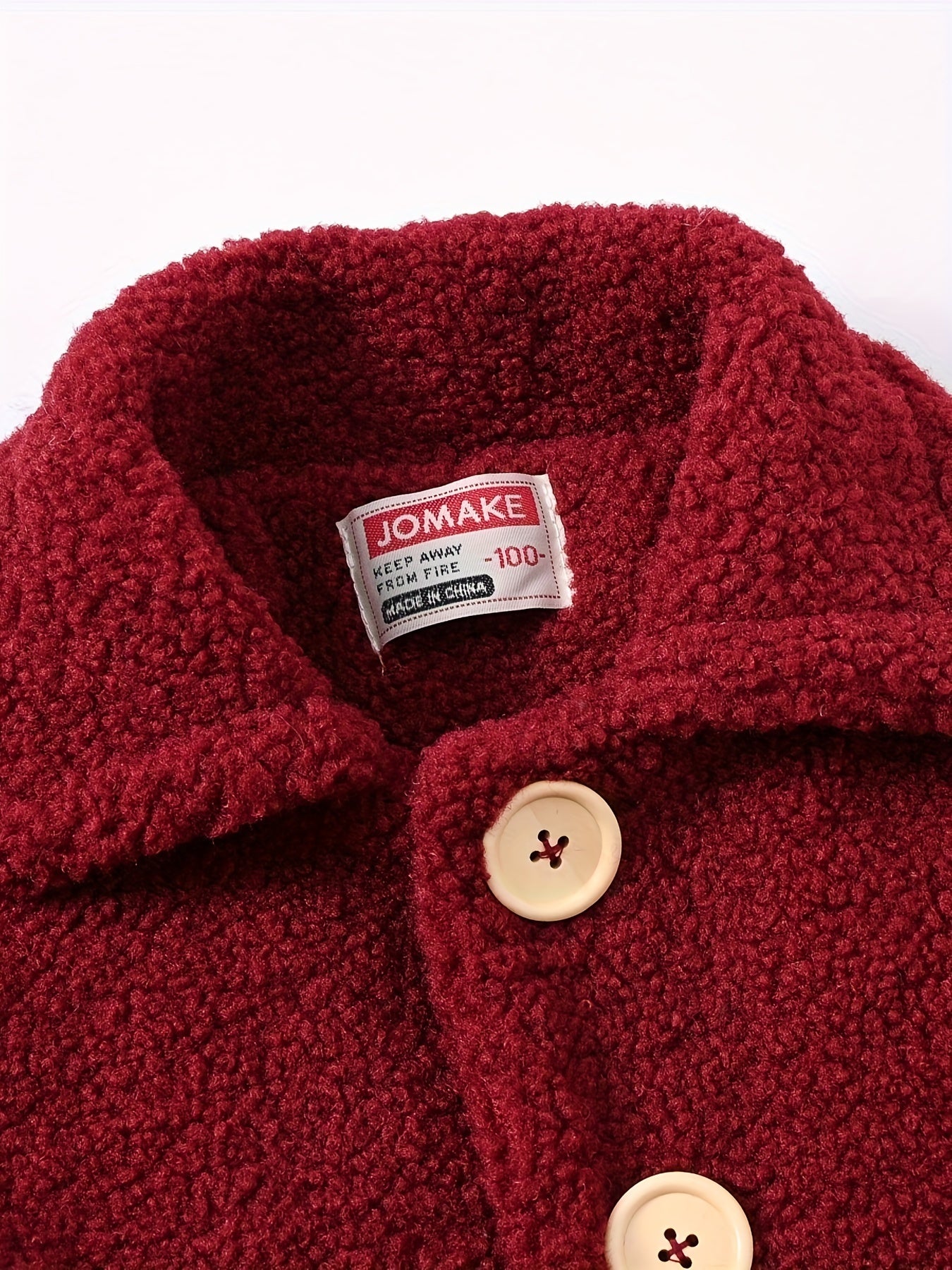 JOMAKE Girls' Winter Coat - Pastel Pink & Ombre Jacket with Button Front Closure, Soft Fleece-Lined Lapel Collar, Non-Stretchy Fabric for Everyday & Formal Events, Long Sleeve Casual Outerwear for School, Travel - Cute Korean