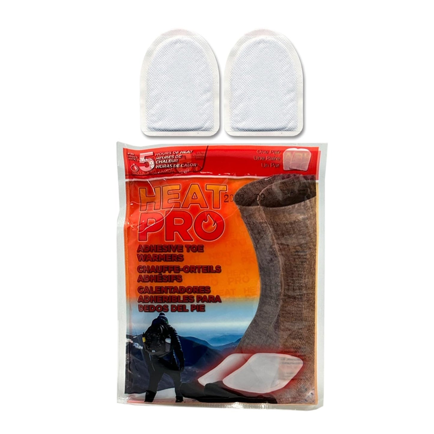 Heat Pro Adhesive Toe Warmers 5 Hours of Heat 30 Pairs, WHITE