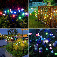 Micacorn Solar Garden Lights, Solar Firefly Lamp 2 Pack 2 Modes 20 LED Swaying Solar Firefly Lights Solar Waterproof Garden Decorative Lights for Yard Parties Wedding Pathway Outdoor Decoration