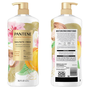 Pantene Essential Botanicals Conditioner, Apricot & Shea Butter (38.2 Fl Oz)