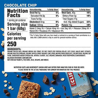 Clif Bar - Chocolate Chip - Made with Organic Oats - 10g Protein - Non-GMO - Plant Based - Energy Bars - 2.4 oz. (12 Pack)