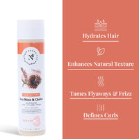 NaturAll Sea Moss & Chebe Curl Cream - Sulfate-Free 3 in 1 Curl Defining Cream Enhances Curl Shape, Hydrates Hair & Reduces Frizz – Curl Activator Cream to Define All Curl Types & Textures (8.5 Oz)