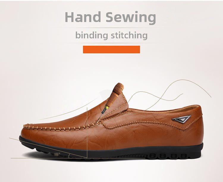 [Comfortable Loafers] CLOHOO Men's Genuine Faux Leather Slip-On Loafers | Non-Slip Comfortable Casual Shoes with Round Toe, Black, Rubber Sole, Faux Cover Lining - All Seasons Durable Footwear, Sleek Loafer Design