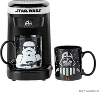 Star Wars Darth Vader & Stormtrooper Coffee Maker Set – Single Cup Coffee Maker with Mugs – Perfect for Mornings, Movie Nights & Fan Kitchens