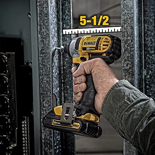 DEWALT 20V MAX Cordless Drill and Impact Driver, Power Tool Combo Kit with 2 Batteries and Charger (DCK240C2)