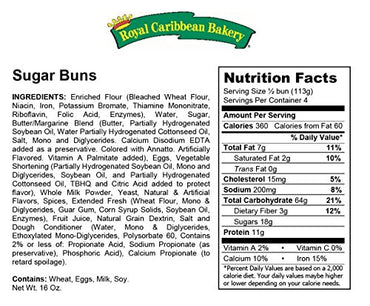 Jamaican Style Sugar Buns, 2 in a Pack, 16 Oz. (2 Packs)