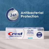 Crest Pro-Health Gum Detoxify and Restore Deep Clean Toothpaste 4.6 oz Pack of 3 Anticavity, Antibacterial Flouride Toothpaste, Clinically Proven, Gum and Enamel Protection
