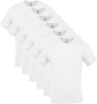 Gildan Men's Crew T-Shirts, Multipack, Style G1100 6 PACK WHITE