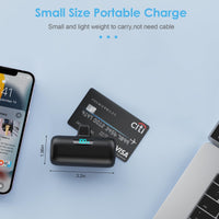 Small Portable Charger for iPhone,Upgraded 5000mAh PD Fast Charging Power Bank,Mini Battery Pack Backup Charger Compatible with iPhone 14/14 Pro Max/13/13 Pro/12 Pro/11/XS/XR/X/8/7/6 etc-Black