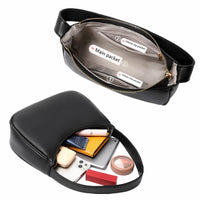 CYHTWSDJ Shoulder Bags for Women, Cute Hobo Tote Handbag Mini Clutch Purse with Zipper Closure (Black)