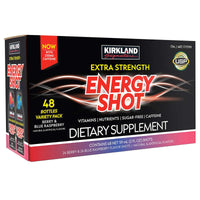 Kirkland Signature Extra Strength Energy Shot, Dietary Supplement: 48 Bottles Variety Pack of 2 Fl Oz