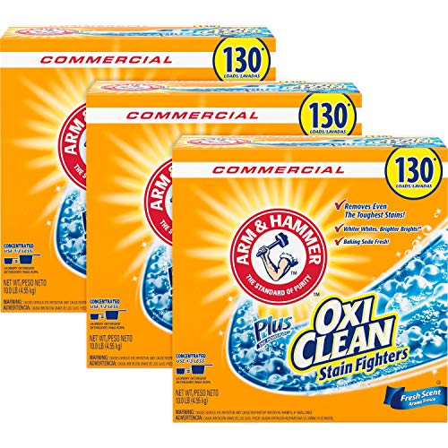 Arm & Hammer 33200-00108 Powder Laundry Detergent, OxiClean, Fresh Scent, 9.92 lb. (Pack of 3)