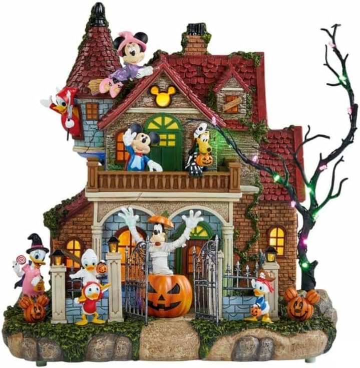 Generic Haunted Party House with Lights & Music, with Mickey, Minnie, Goofy, and Donald, 1784923