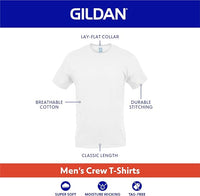 Gildan Men's Crew T-Shirts, Multipack, Style G1100 6 PACK WHITE